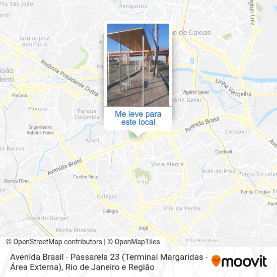 Avenida Brasil - Passarela 23 (Terminal Margaridas - Área Externa) mapa