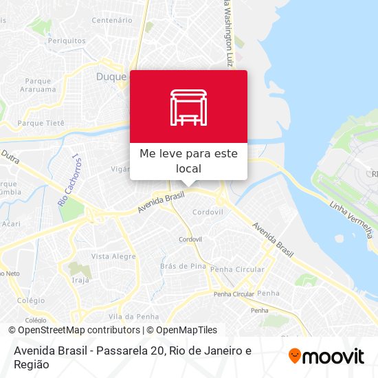 Avenida Brasil - Passarela 20 mapa