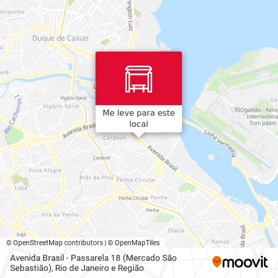 Avenida Brasil - Passarela 18 (Mercado São Sebastião) mapa