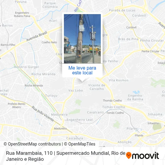 Rua Marambaia, 110 | Supermercado Mundial mapa