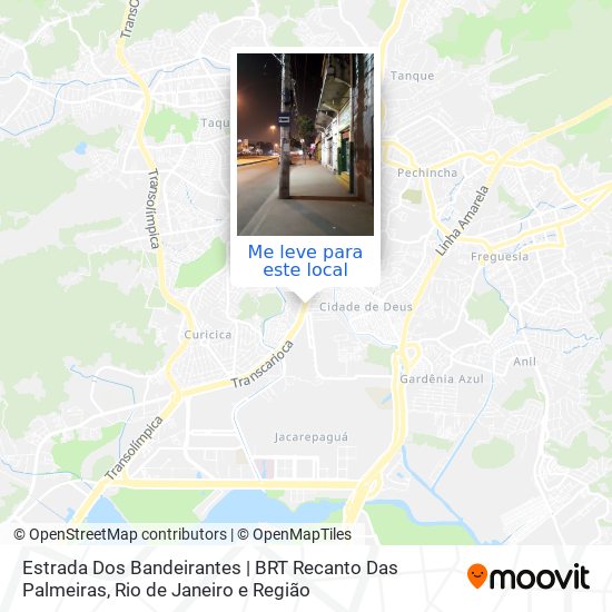 Estrada Dos Bandeirantes | BRT Recanto Das Palmeiras mapa