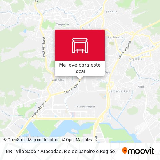 BRT Vila Sapê / Atacadão mapa