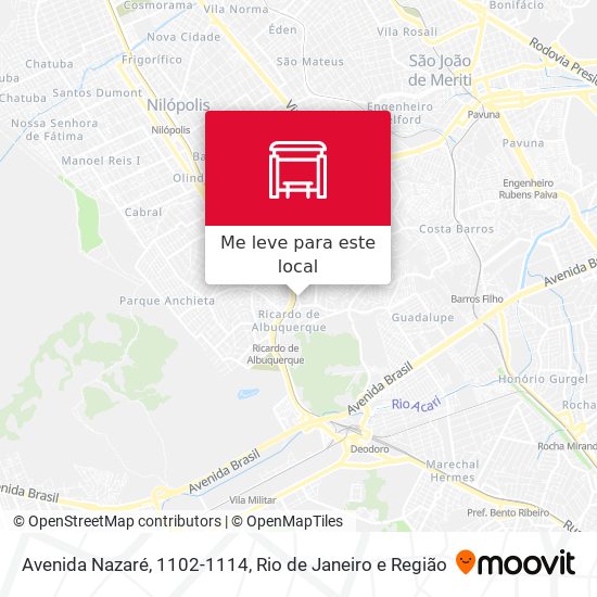 Avenida Nazaré, 1102-1114 mapa