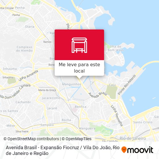 Avenida Brasil - Expansão Fiocruz / Vila Do João mapa
