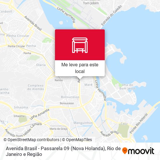 Avenida Brasil - Passarela 09 (Nova Holanda) mapa