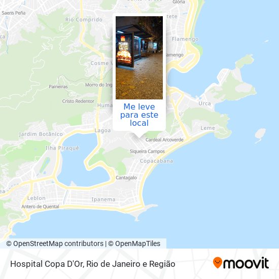 Hospital Copa D'Or mapa
