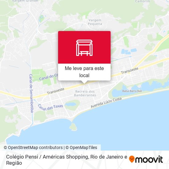 Colégio Pensi / Américas Shopping mapa
