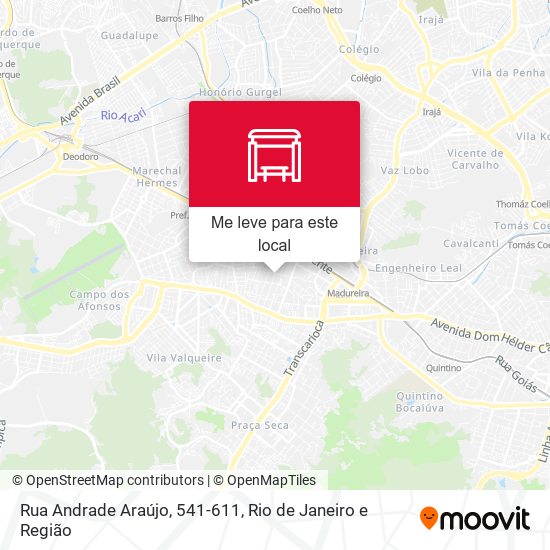 Rua Andrade Araújo, 541-611 mapa