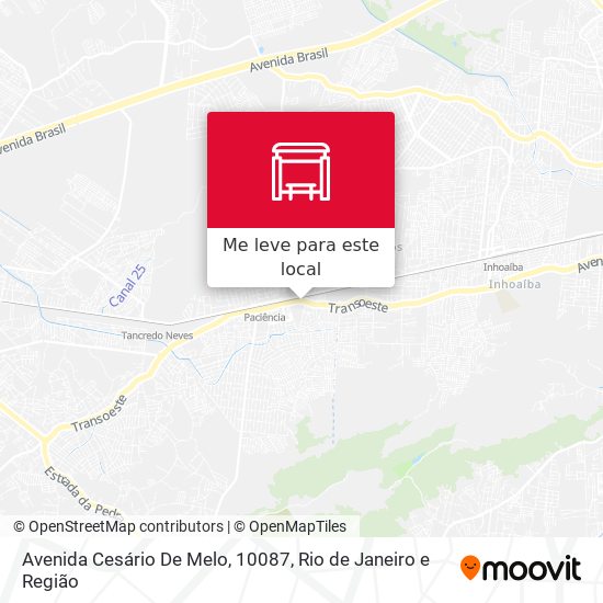 Avenida Cesário De Melo, 10087 mapa