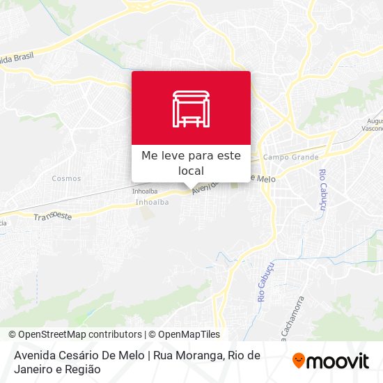 Avenida Cesário De Melo | Rua Moranga mapa