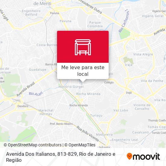 Avenida Dos Italianos, 813-829 mapa