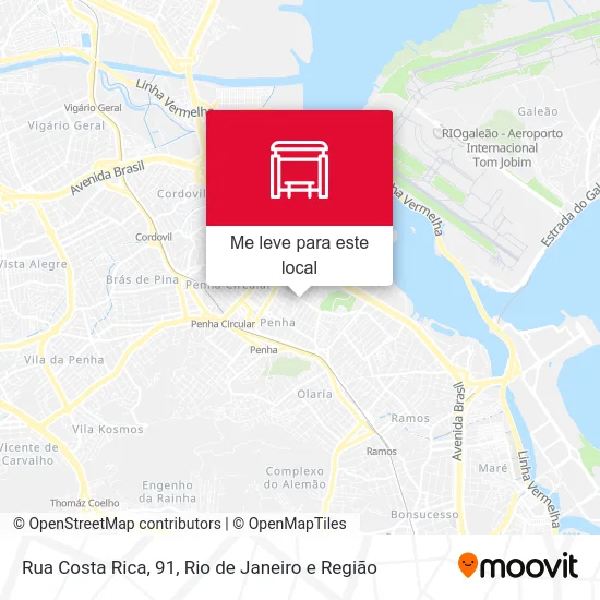 Rua Costa Rica, 91 mapa