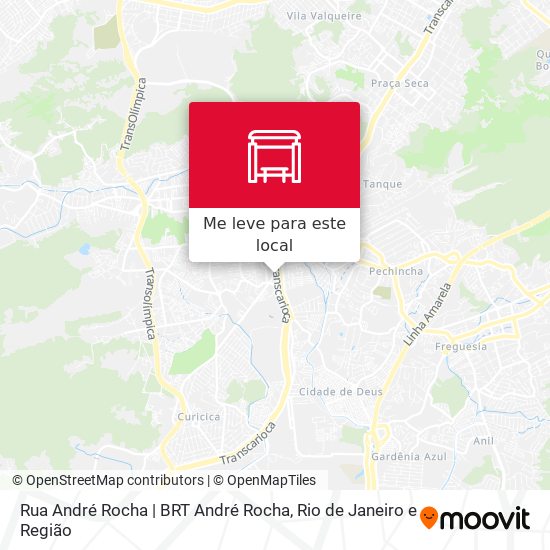 Rua André Rocha | BRT André Rocha mapa