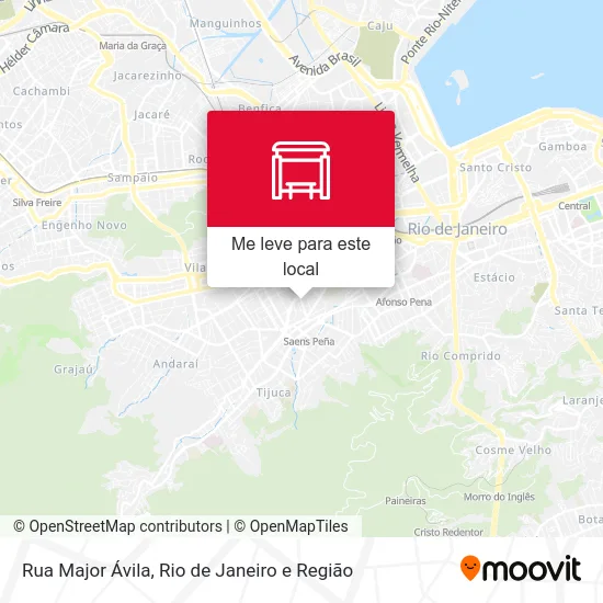 Rua Major Ávila mapa