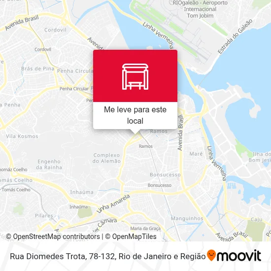 Rua Diomedes Trota, 78-132 mapa
