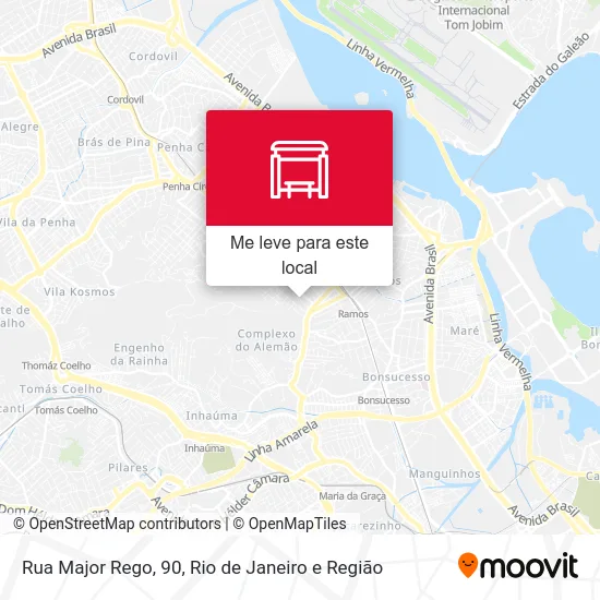 Rua Major Rego, 90 mapa