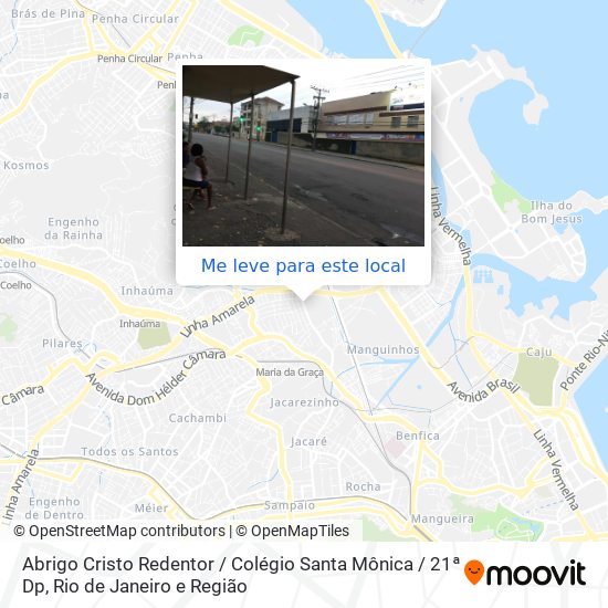 Abrigo Cristo Redentor / Colégio Santa Mônica / 21ª Dp mapa