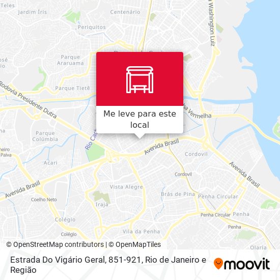 Estrada Do Vigário Geral, 851-921 mapa