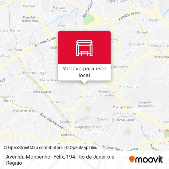 Avenida Monsenhor Félix, 194 mapa
