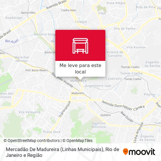 Mercadão De Madureira (Linhas Municipais) mapa