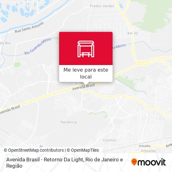 Avenida Brasil - Retorno Da Light mapa