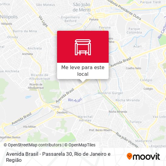 Avenida Brasil - Passarela 30 mapa