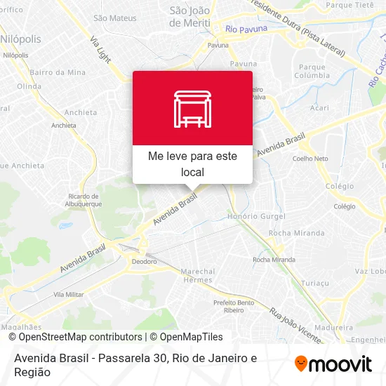 Avenida Brasil - Passarela 30 mapa