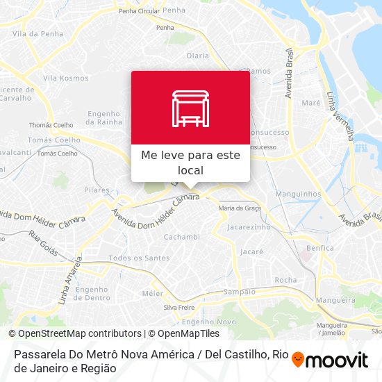 Passarela Do Metrô Nova América / Del Castilho mapa