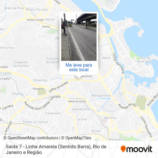 Saída 7 - Linha Amarela (Sentido Barra) mapa