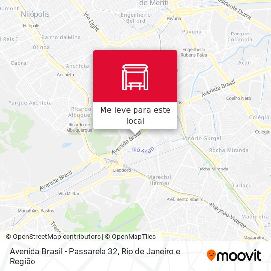Avenida Brasil - Passarela 32 mapa