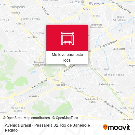 Avenida Brasil - Passarela 32 mapa