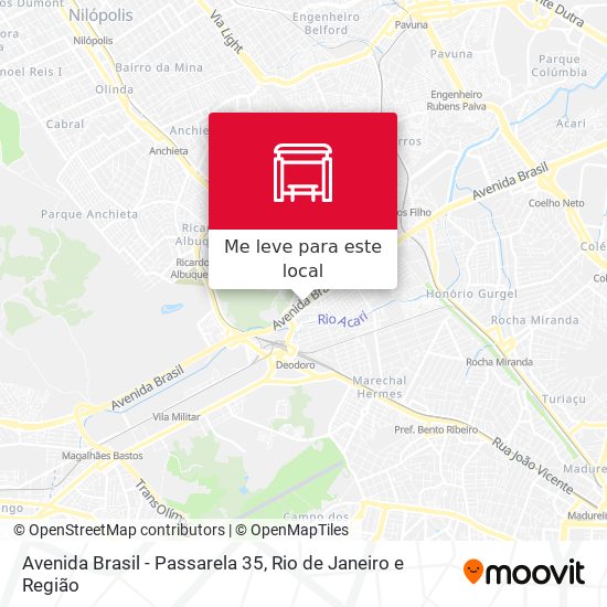 Avenida Brasil - Passarela 35 mapa