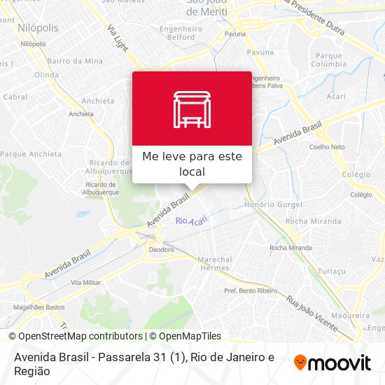 Avenida Brasil - Passarela 31 mapa