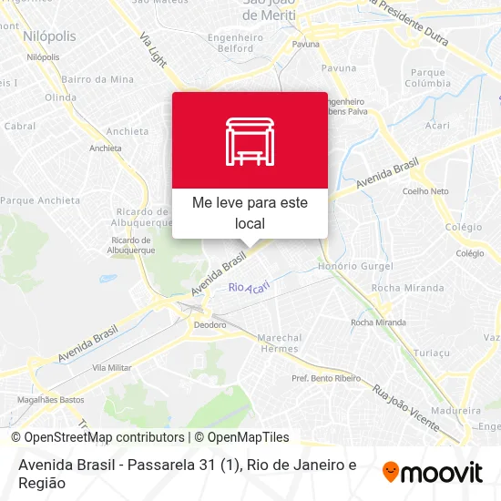 Avenida Brasil - Passarela 31 mapa