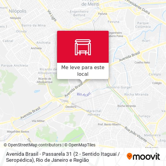 Avenida Brasil - Passarela 31 (2 - Sentido Itaguaí / Seropédica) mapa