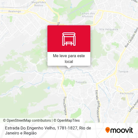 Estrada Do Engenho Velho, 1781-1827 mapa