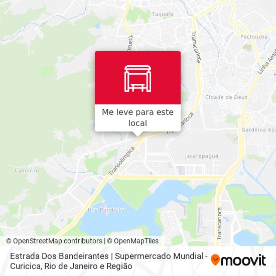 Estrada Dos Bandeirantes | Supermercado Mundial - Curicica mapa