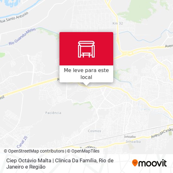 Ciep Octávio Malta | Clínica Da Família mapa