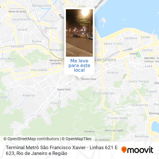 Terminal Metrô São Francisco Xavier - Linhas 621 E 623 mapa