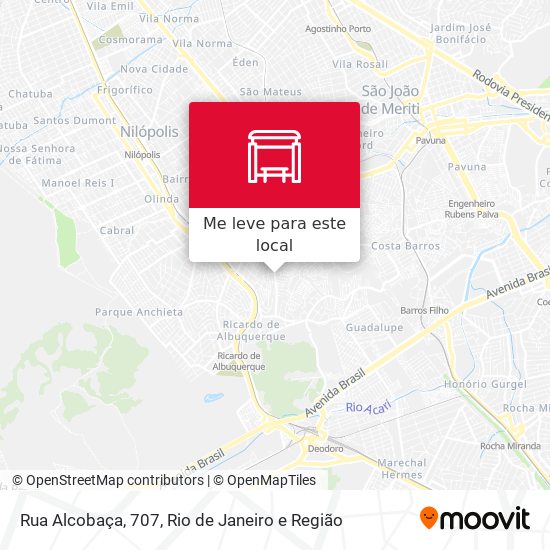 Rua Alcobaça, 707 mapa