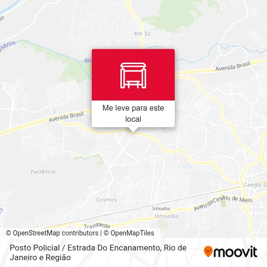 Posto Policial / Estrada Do Encanamento mapa