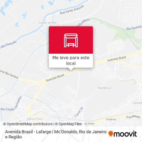 Avenida Brasil - Lafarge | Mc'Donalds mapa