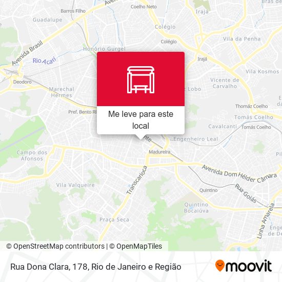 Rua Dona Clara, 178 mapa