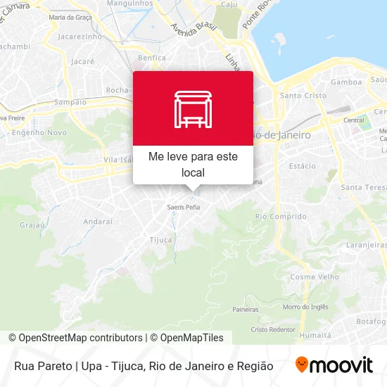 Rua Pareto | Upa - Tijuca mapa