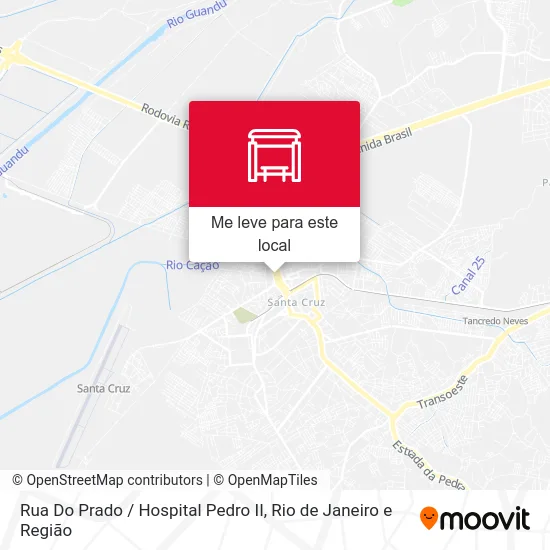 Rua Do Prado / Hospital Pedro II mapa