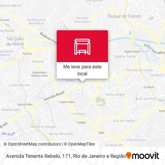 Avenida Tenente Rebelo, 171 mapa