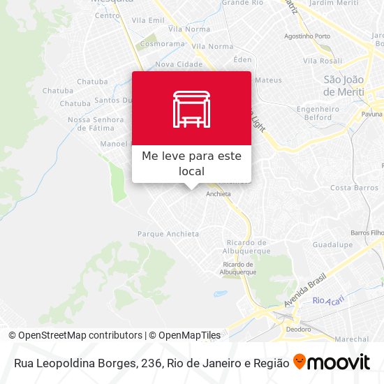 Rua Leopoldina Borges, 236 mapa