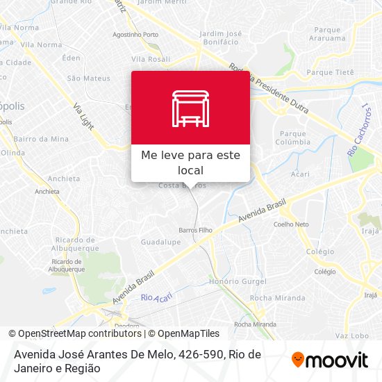 Avenida José Arantes De Melo, 426-590 mapa