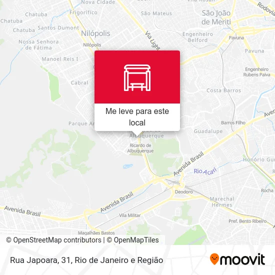 Rua Japoara, 31 mapa