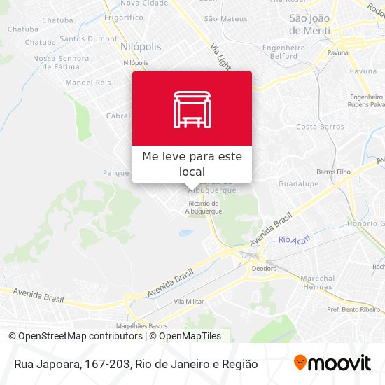 Rua Japoara, 167-203 mapa